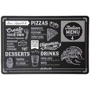 Полипропиленова подложка  за хранене CHALKBOARD PIZZA MENU 43,5x28,5см HORECANO-(PPCO-27180)
