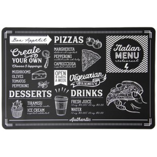 Полипропиленова подложка  за хранене CHALKBOARD PIZZA MENU 43,5x28,5см HORECANO-(PPCO-27180)