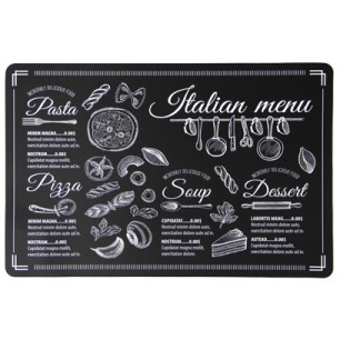 Полипропиленова подложка  за хранене CHALKBOARD ITALIAN MENU 43,5x28,5см HORECANO-(PPCO-27179)