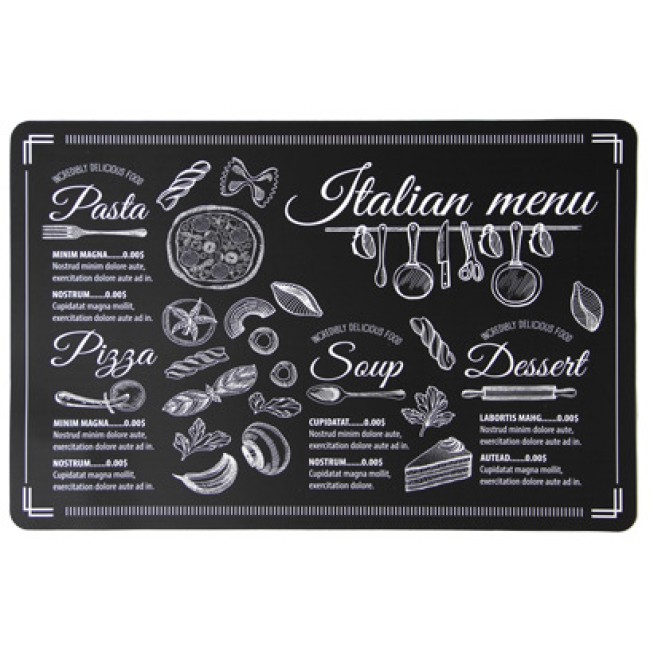 Полипропиленова подложка  за хранене CHALKBOARD ITALIAN MENU 43,5x28,5см HORECANO-(PPCO-27179)