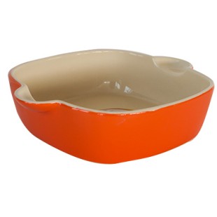 Керамична тава квадратна 31x25x6,8см оранжева (YR13208Q-12-O) - Horecano