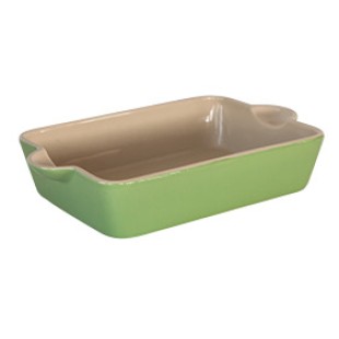 Керамична тава правоъгълна 31x18.5x6см зелена (YR13207C-12-G) - Horecano