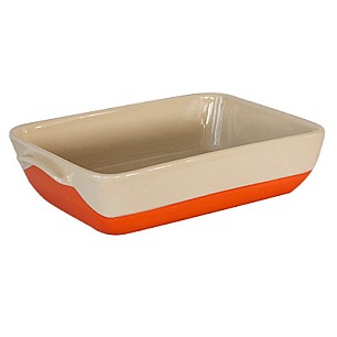Керамична тава правоъгълна  29x19.5x7см оранжева (YR13277B-11.5-O) - Horecano