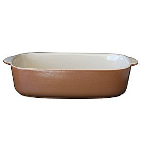 Керамична тава  правоъгълна 32x25xh6,5см табако/крем  CERUTIL-(P0814)