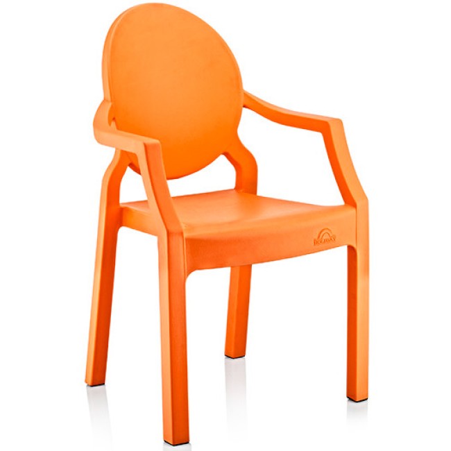 Пластмасово детско столче с подлакътник оранжево  31x33x65см ИП-(CM-410)  - Irak Plastik