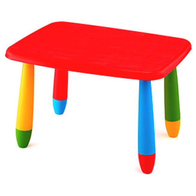 Пластмасова детска маса правоъгълна 72,5x57см червена KIDS-(LXZ-102) - Horecano