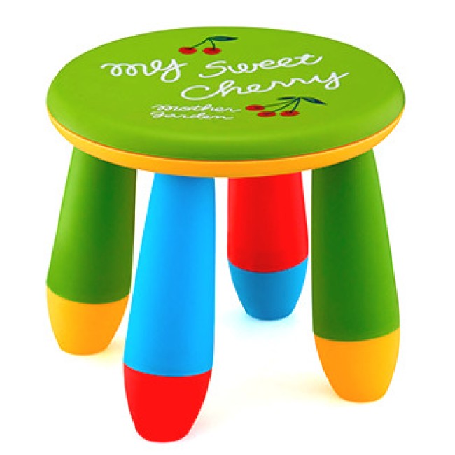 Пластмасово детско столче кръгло зелено KIDS-(LXS-302) - Horecano