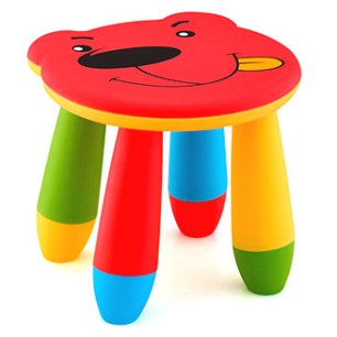 Пластмасово детско столче мече червено KIDS-(LXS-310) - Horecano