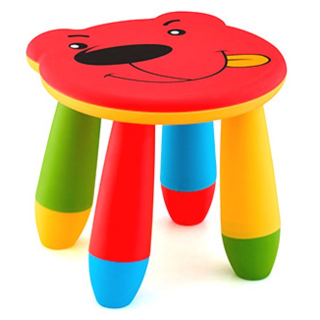 Пластмасово детско столче мече червено KIDS-(LXS-310) - Horecano