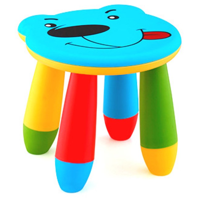 Пластмасово детско столче мече синьо KIDS-(LXS-310) - Horecano