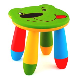 Пластмасово детско столче мече зелено KIDS-(LXS-310) - Horecano