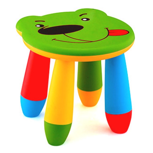 Пластмасово детско столче мече зелено KIDS-(LXS-310) - Horecano