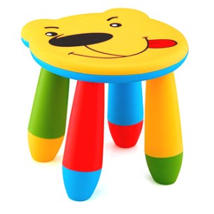 Пластмасово детско столче мече жълто KIDS-(LXS-310) - Horecano