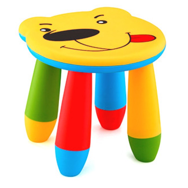 Пластмасово детско столче мече жълто KIDS-(LXS-310) - Horecano
