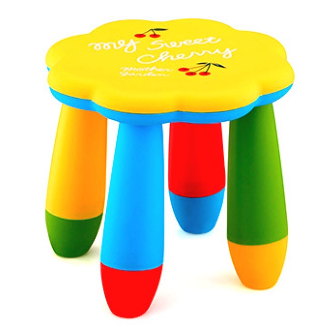 Детско пластмасово столче цвете жълто KIDS-(LXS-309) - Horecano