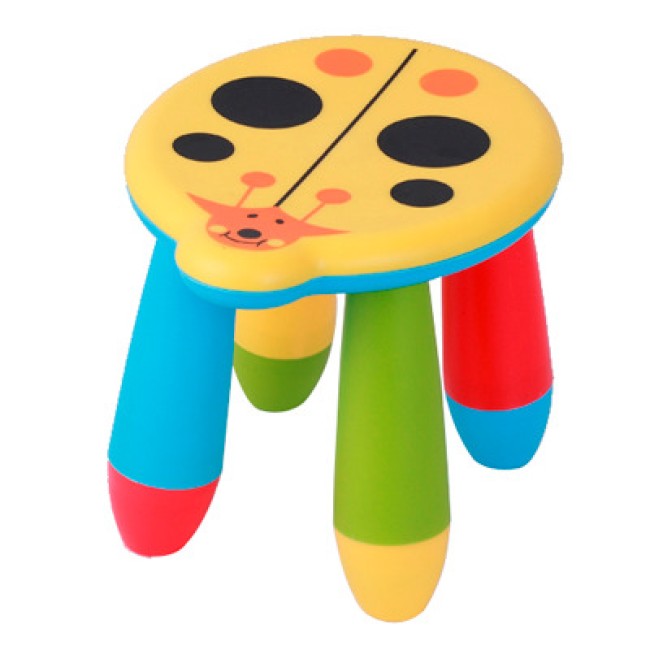 Детско пластмасово столче калинка жълто KIDS-(LXS-303) - Horecano