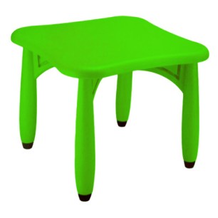 Пластмасова детска маса квадратна 62x62x52см зелена KIDS-(LXZ-105) - Horecano