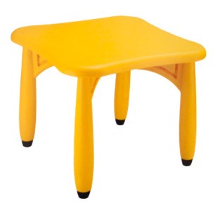 Пластмасова детска маса квадратна 62x62x52см жълта KIDS-(LXZ-105) - Horecano