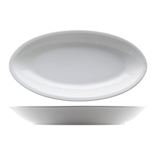 Порцеланово плато овално 43x24xh6см HORECANO-BUFFET-(F1247-18)