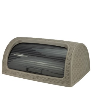 Кутия за хляб 41,4x26,9xh18,1см кафява - PVC ратан DUNYA-(05330)