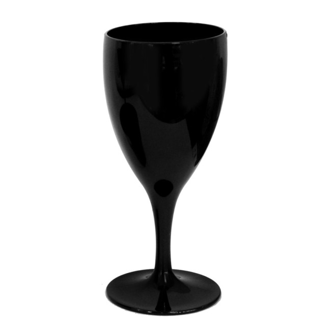 Поликарбонатна чаша за вино 8,2x18,5см 320мл черна RK-PREMIUM BLACK-(PM.W32)  - Rubikap