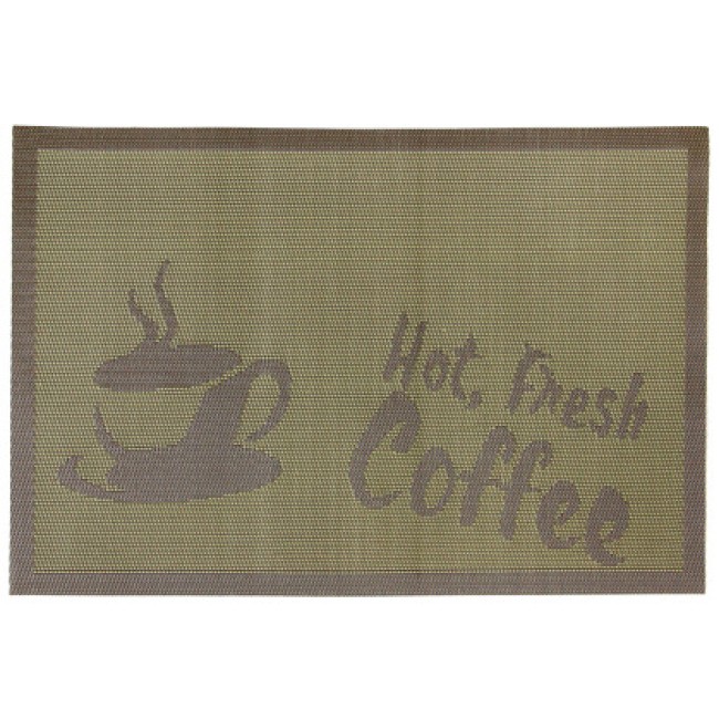 Подложка за хранене Hot Fresh Coffee 45x30см зелена (0193656) - Horecano