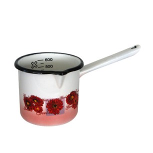 Емайлирано джезве 10см с декор GERBERA 66/10-600мл РЯ-(1-905/1856) - Horecano
