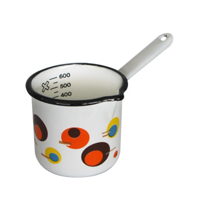 Емайлирано джезве 10см 600мл с декор CIRCLE - 66/10 РЯ-(1-1845) - Horecano