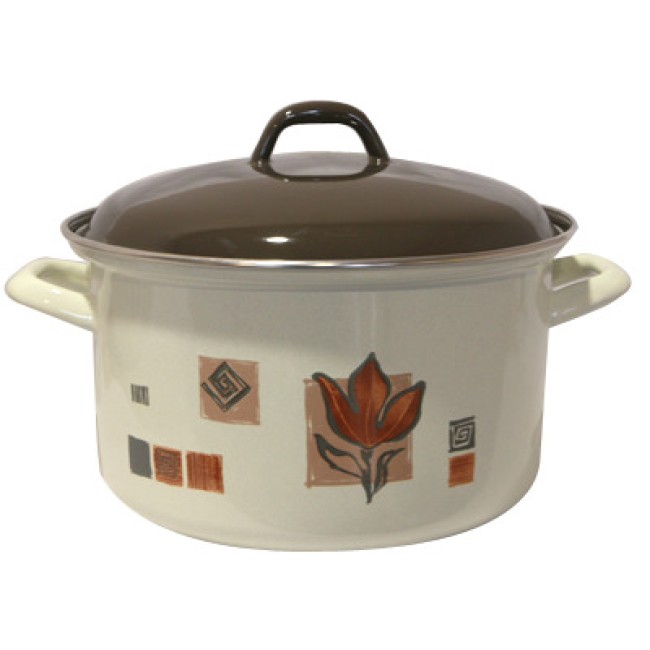 Емайлирана тенджера 2,75л с декор RUSTICA - 317+339/18 РЯ-(12-1722) - Horecano