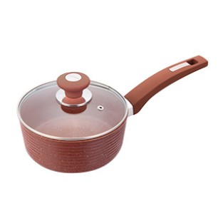 Касерола с капак 18см  с керамично мраморно покритие керемида ЕКО-(HX-S7PC18LB) - Horecano 