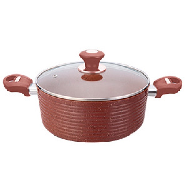 Тенджера 28см с керамично мраморно покритиекеремида ЕКО-(HX-C7PC28LB) - Horecano
