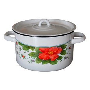 Емайлирана тенджера 3,95л с декор 