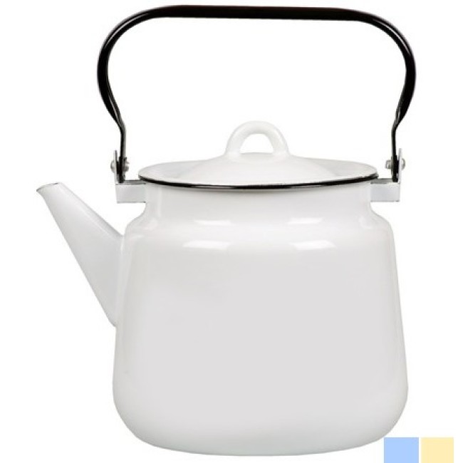 Емайлиран чайник без декор 3,5л с различни разцветки (2c26) P - Horecano