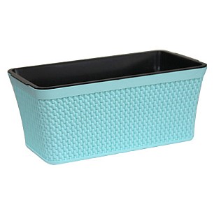 Пластмасова саксия правоъгълна IVY 28.5x12.5см 4.2л ИП-(GS-200) - Irak Plastik