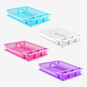 Пластмасов стелаж за чинии на 1 етаж 47 x 39 x 9см различни цветове ИП-(TA-155) - Irak Plastik