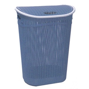 Пластмасов кош за пране с капак 52л син ИП-(LA-150) - Irak Plastik