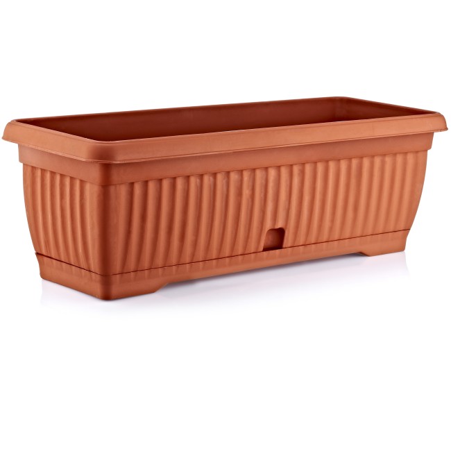 Пластмасова саксия 51см кафява ИП-(US-510) - Irak Plastik