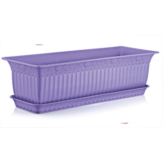 Пластмасова саксия АНТИК лилава 60x20x17см 13л ИП-(АВ-200) - Irak Plastik