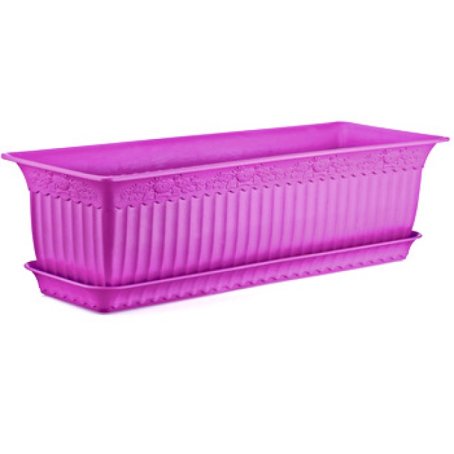 Пластмасова саксия АНТИК malina 60x20x17см 13л ИП-(АВ-200) - Irak Plastik 