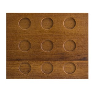 Дървена правоъгълна дъска с 9 разделения 31x25xh1,5см BONNA-BEECH WOOD MOD-(WDMOD40KR)