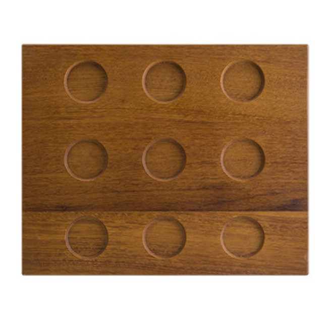 Дървена правоъгълна дъска с 9 разделения 31x25xh1,5см BONNA-BEECH WOOD MOD-(WDMOD40KR)