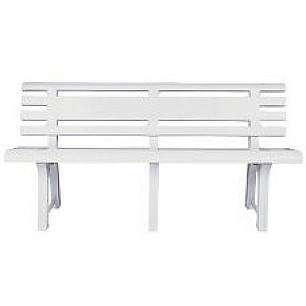 Пластмасова пейка FLORA 148x70x54см бяла SI-(075) - Siesta