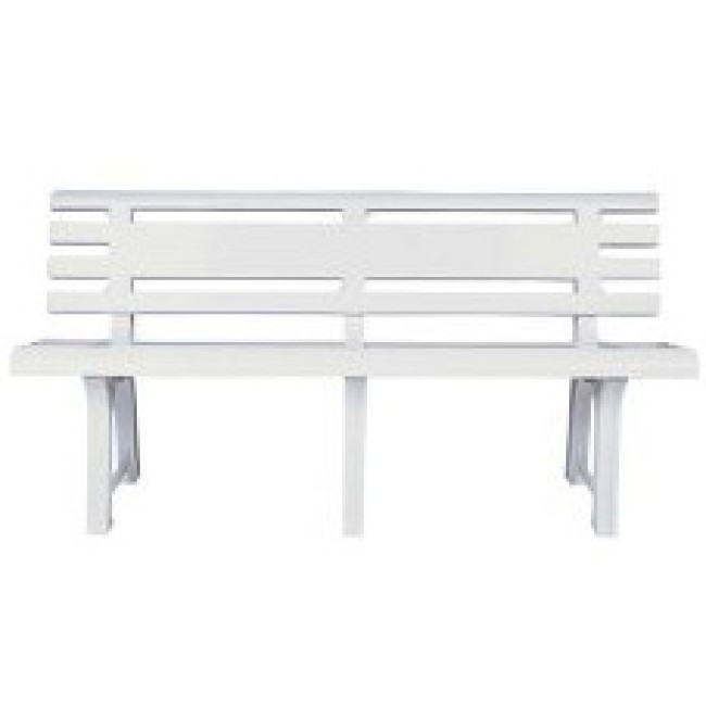 Пластмасова пейка FLORA 148x70x54см бяла SI-(075) - Siesta