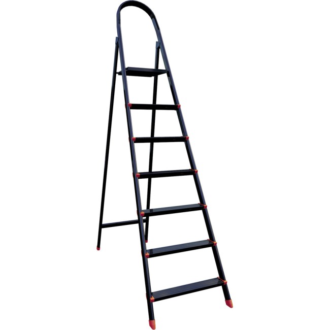 Метална стълба 3+1 черна  ECO-(EMRD - 03-B) - Horecano
