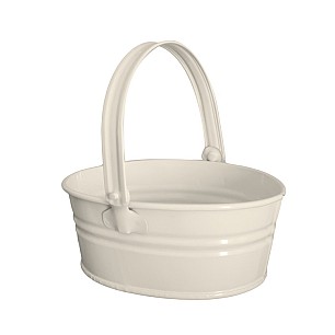 Метална декоративна кошничка бежова FERONYA-(4191-2)