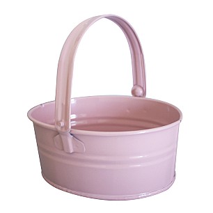 Метална декоративна кошничка розова FERONYA-(4191-2) 