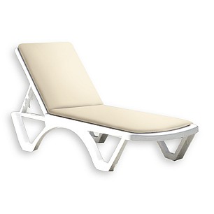 Възглавница за шезлонг 175x50x4см бежова TEVALLI-(336)