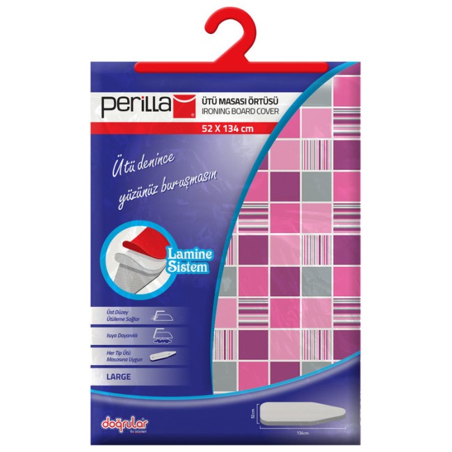 Калъф за маса за гладене 52x134см голям PERILLA-(54002)