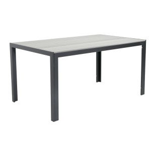 Маса правоъгълна - PVC 150x90x74см сива PLASTICWOOD GREY-(HYT-0158GREY) - Horecano