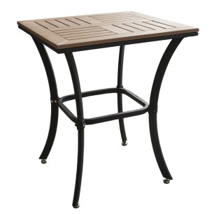 Маса квадратна 60x60x72см PLASTIC WOOD NATURAL - (804) - Horecano
